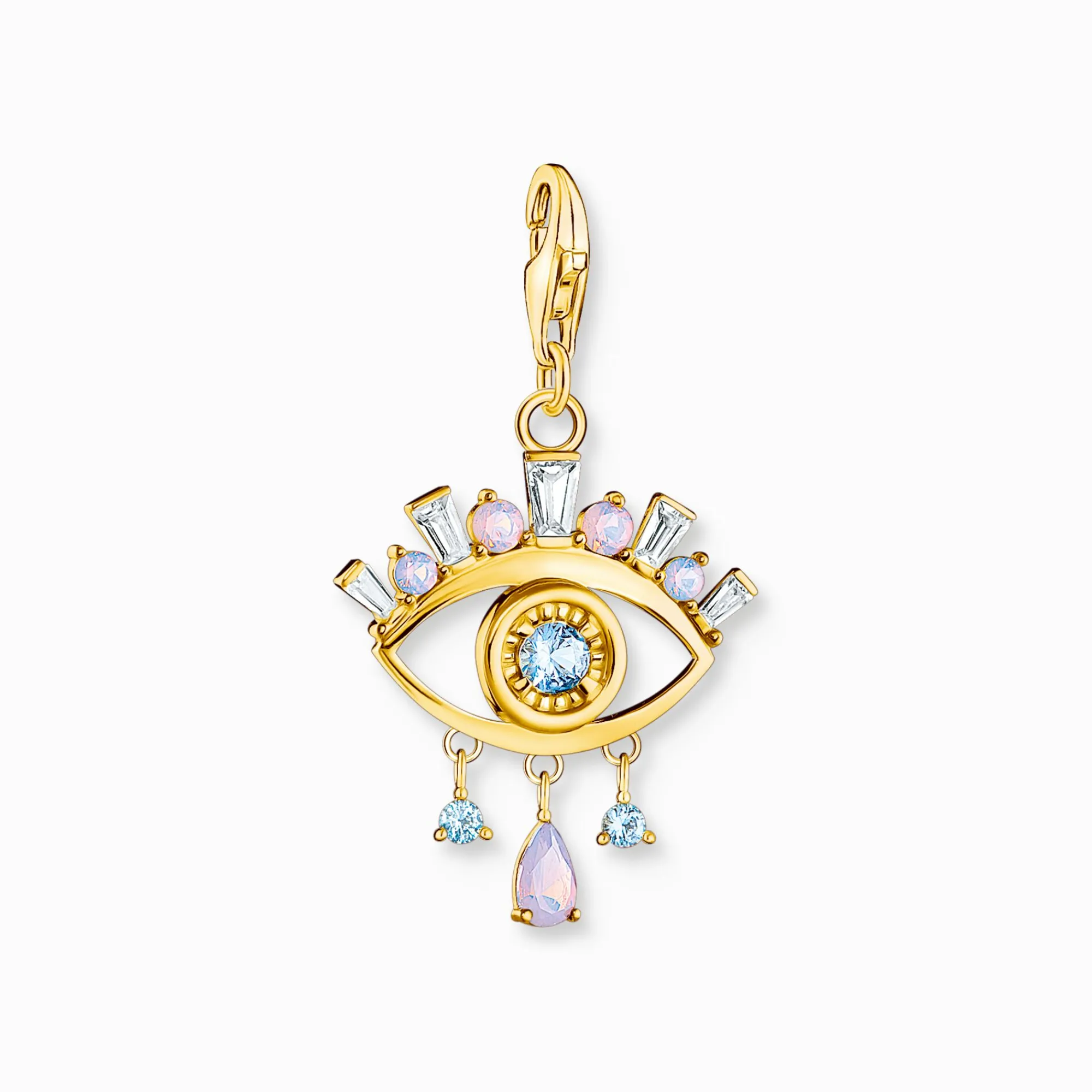 Women THOMAS SABO Charms|Charms-Charm pendant blue eye gold plated