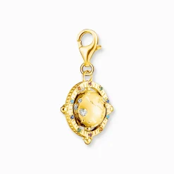 Women THOMAS SABO Charms|Charms-Charm pendant colourful globe gold plated