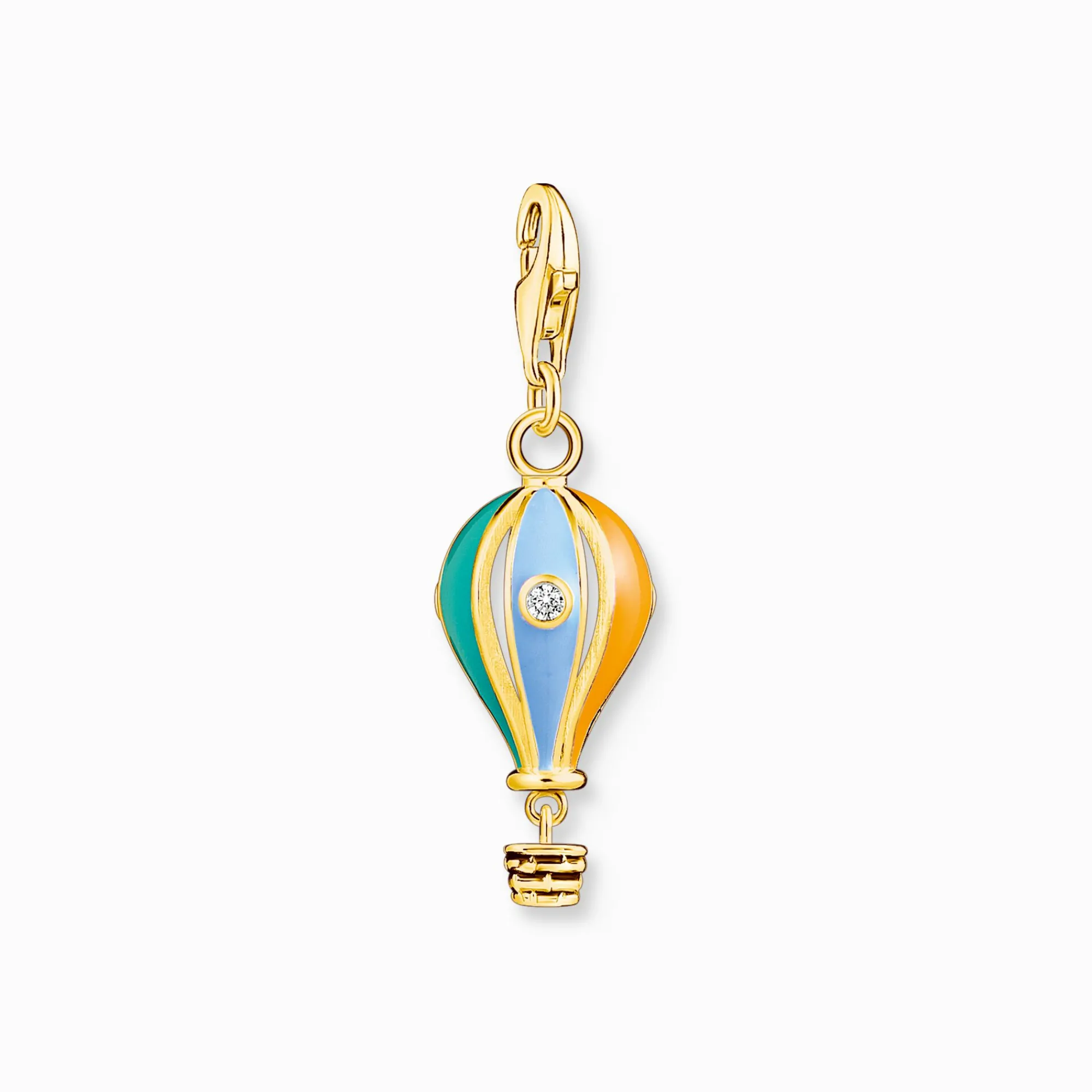 Women THOMAS SABO Charms|Charms-Charm pendant colourful hot air balloon gold plated