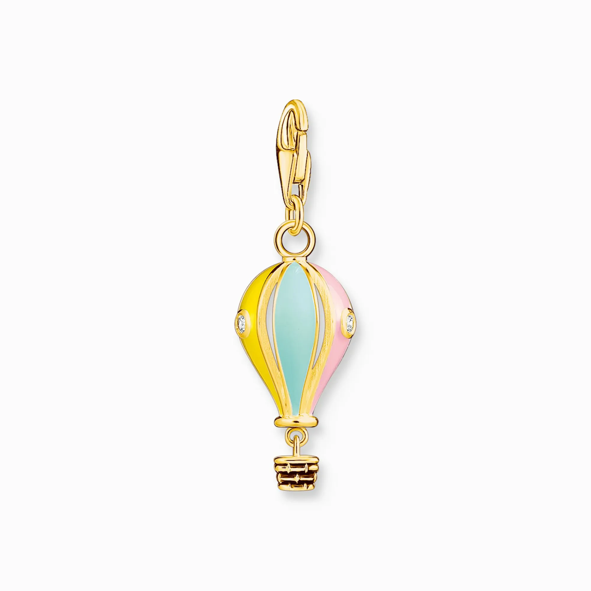 Women THOMAS SABO Charms|Charms-Charm pendant colourful hot air balloon gold plated