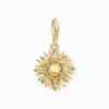 Women THOMAS SABO Charms|Charms-Charm pendant colourful sun gold plated