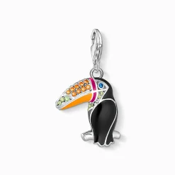 Women THOMAS SABO Charms|Charms-Charm pendant colourful toucan silver