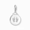 Women THOMAS SABO Charms|Charms-Charm pendant disc baby footprint