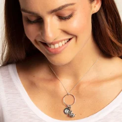 Women THOMAS SABO Charms|Charms-Charm pendant disc baby footprint