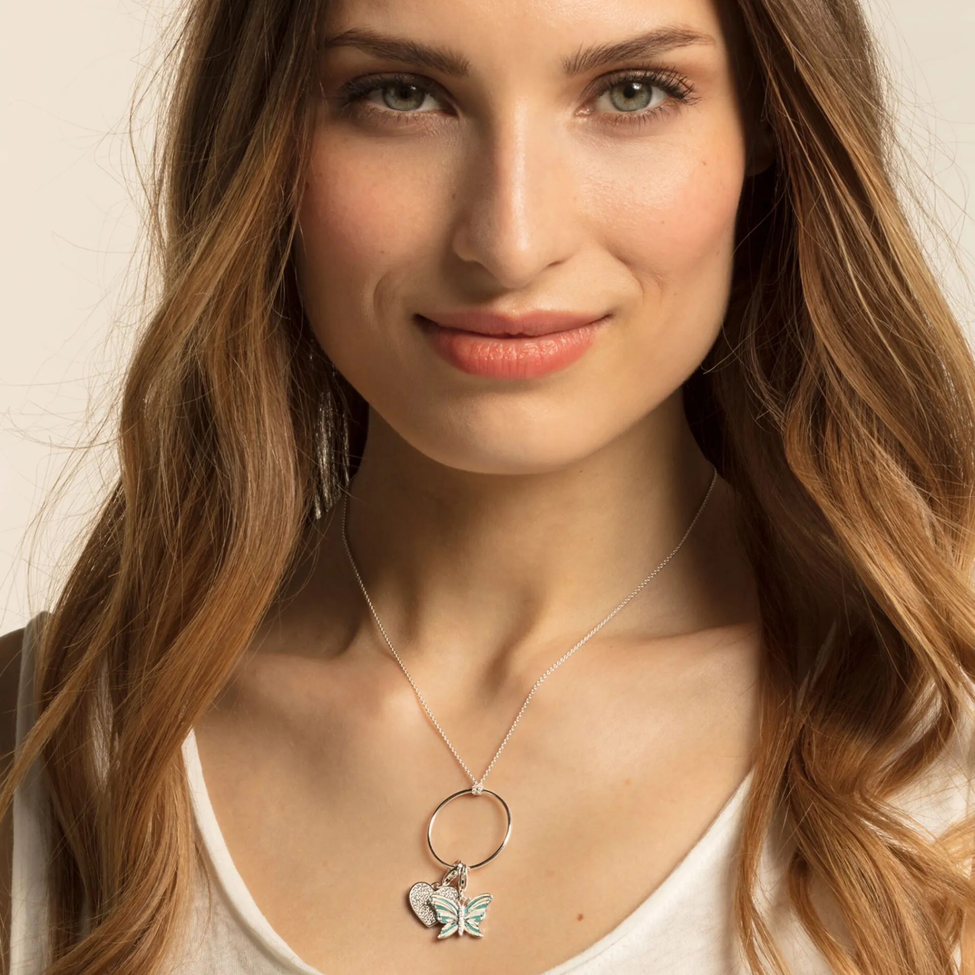 Women THOMAS SABO Charms|Charms-Charm pendant heart pavé