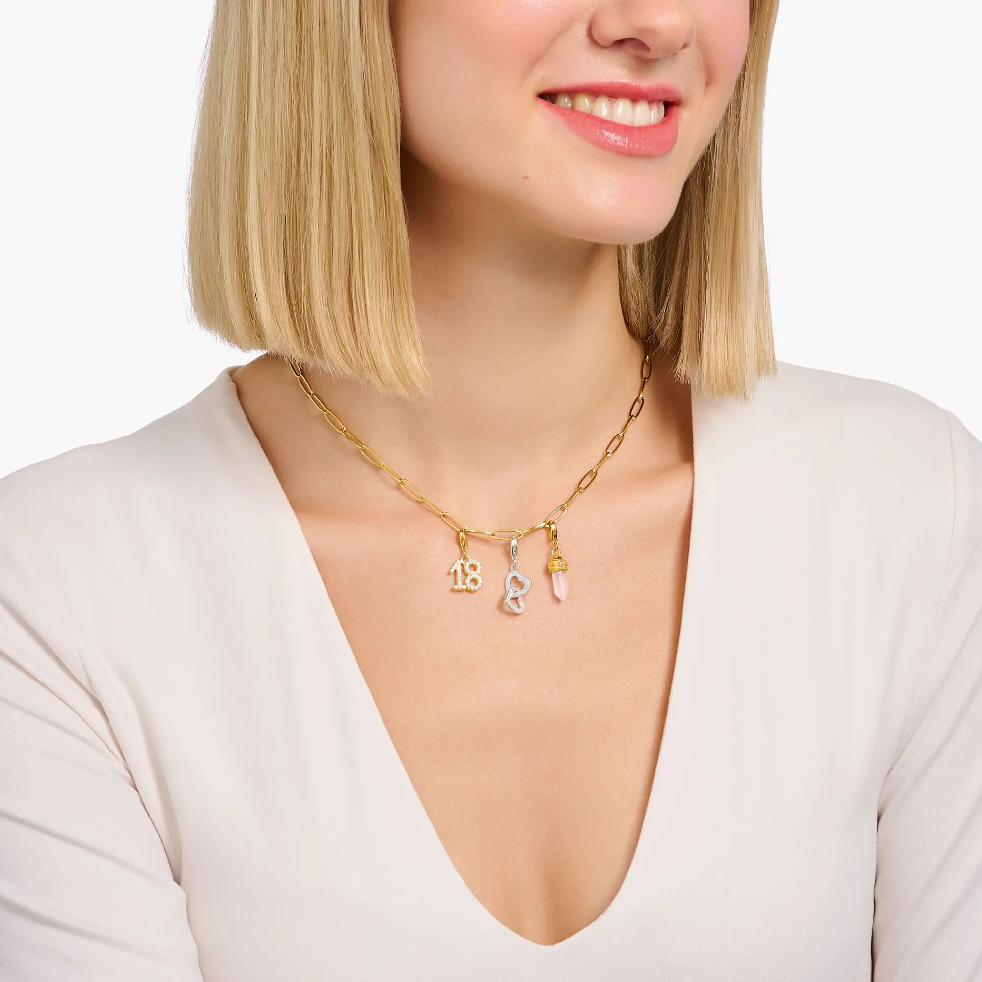 Women THOMAS SABO Charms|Charms-Charm pendant hearts