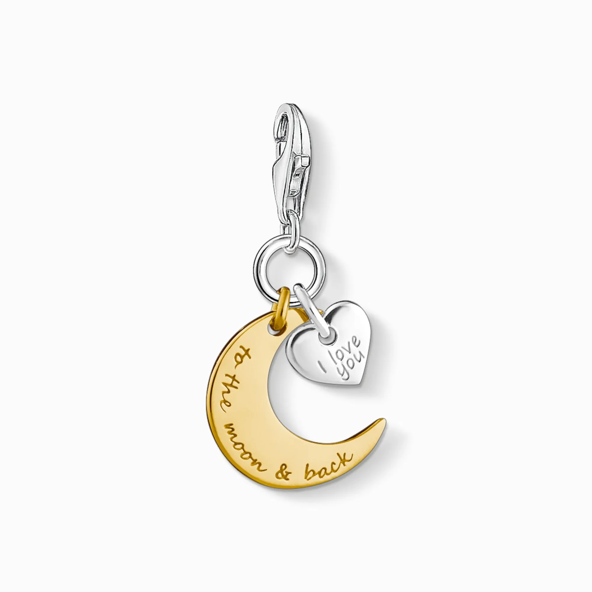 Women THOMAS SABO Charms|Charms-Charm pendant I LOVE YOU TO THE MOON