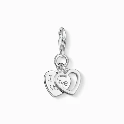 Women THOMAS SABO Charms|Charms-Charm pendant I LOVE YOU hearts