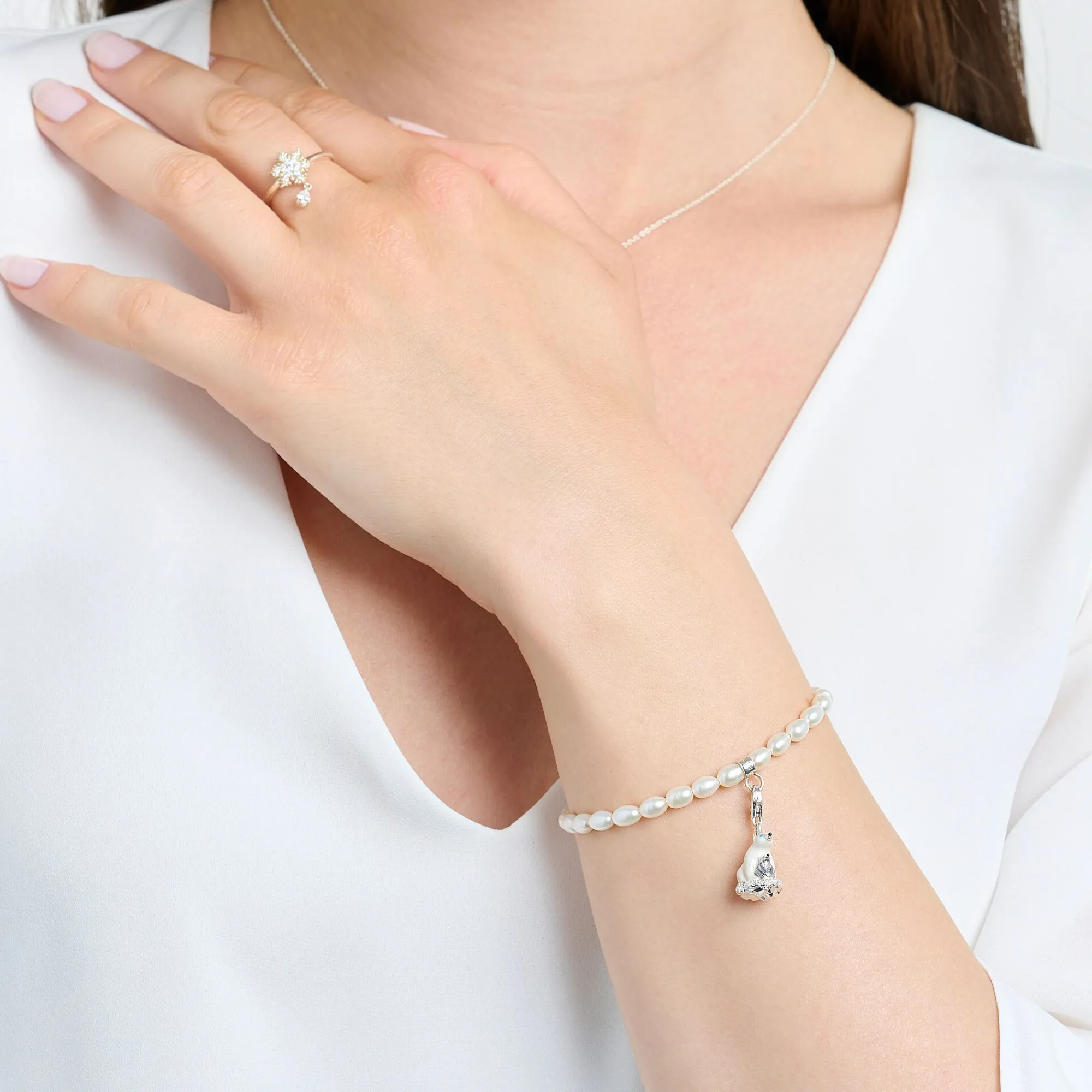 Women THOMAS SABO Charms|Charms-Charm pendant ice bears silver