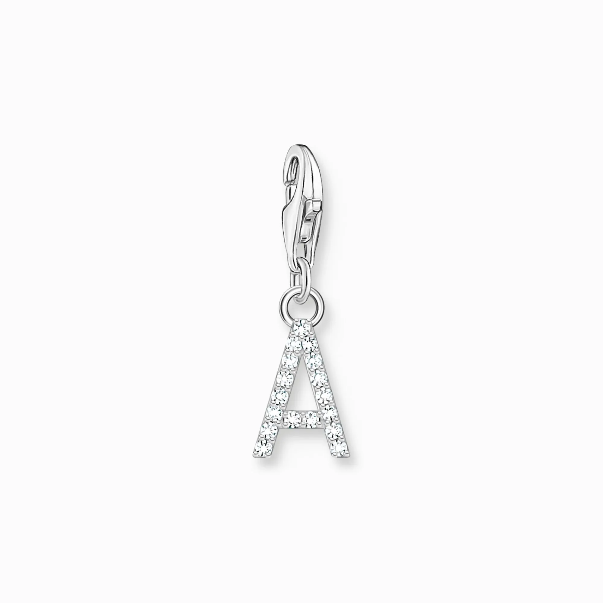 Women THOMAS SABO Charms|Charms-Charm pendant letter A with white stones silver