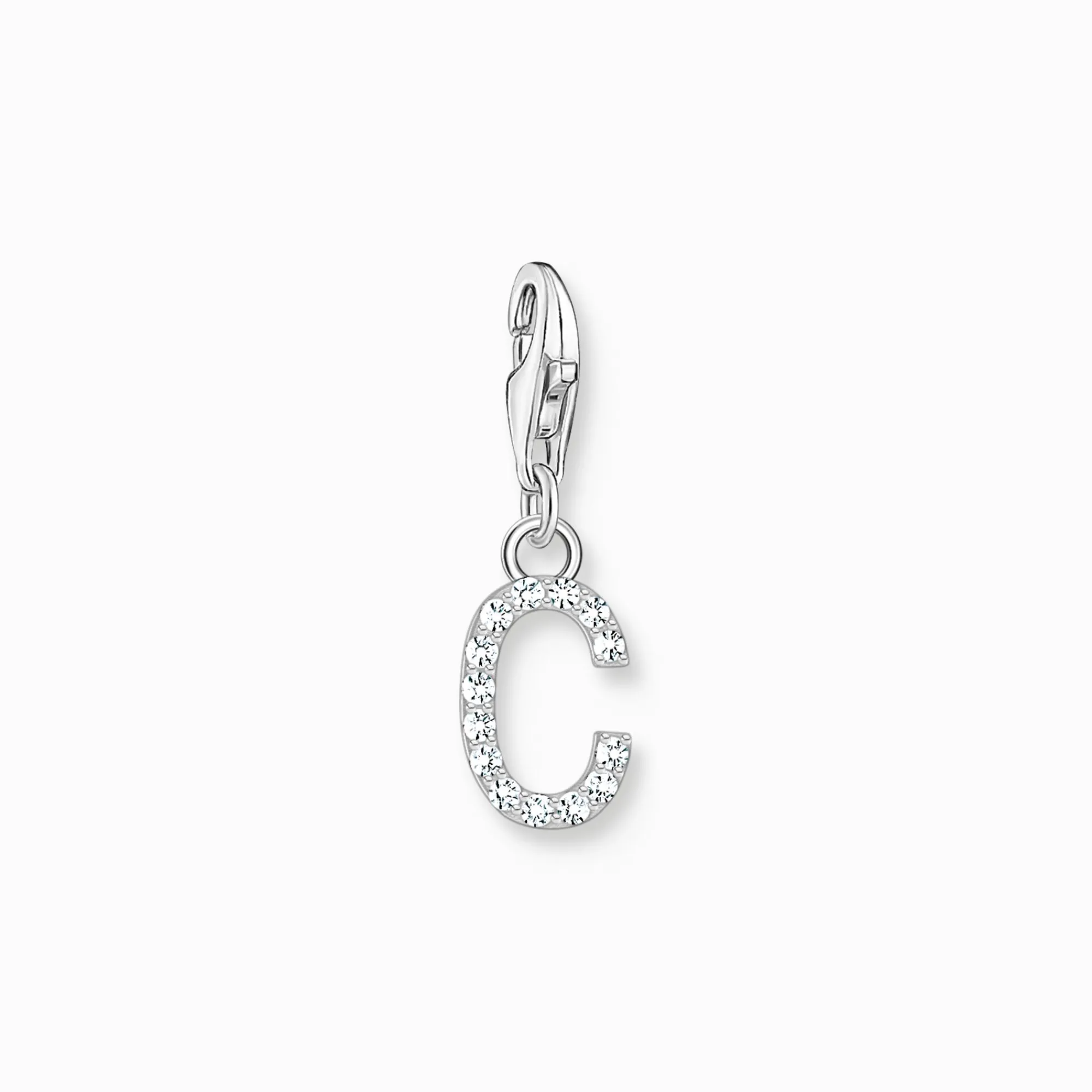 Women THOMAS SABO Charms|Charms-Charm pendant letter C with white stones silver