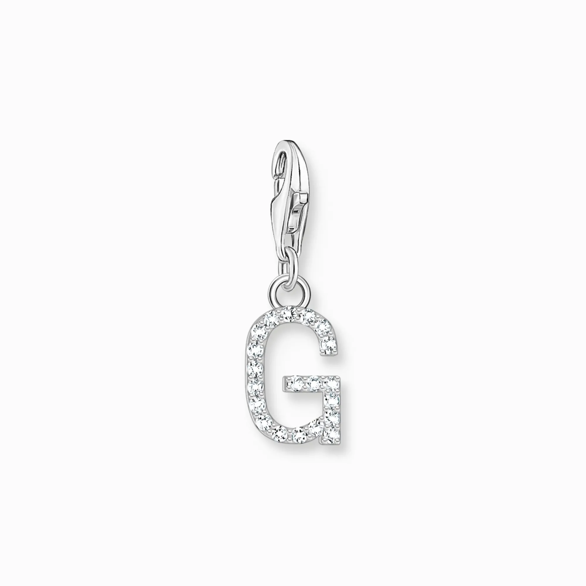 Women THOMAS SABO Charms|Charms-Charm pendant letter G with white stones silver
