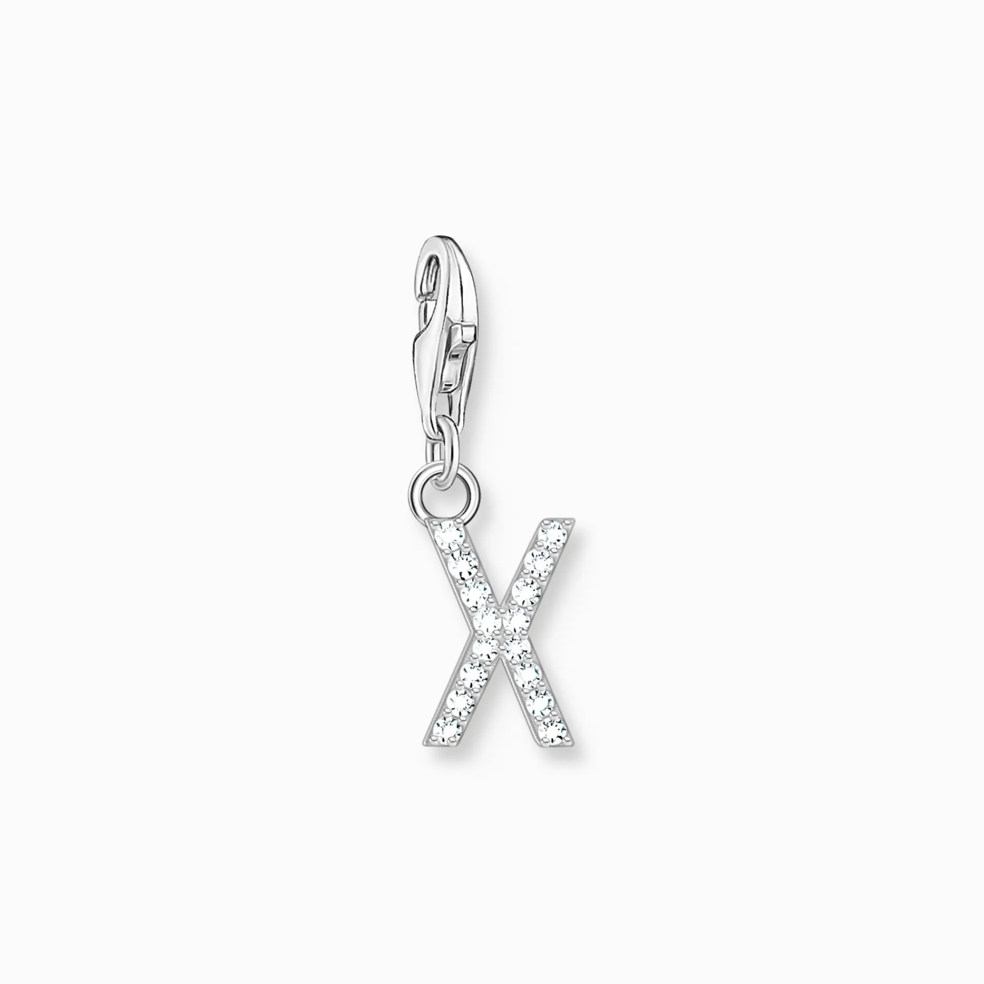 Women THOMAS SABO Charms|Charms-Charm pendant letter X with white stones silver
