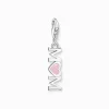 Women THOMAS SABO Charms|Charms-Charm pendant Mom with pink heart silver