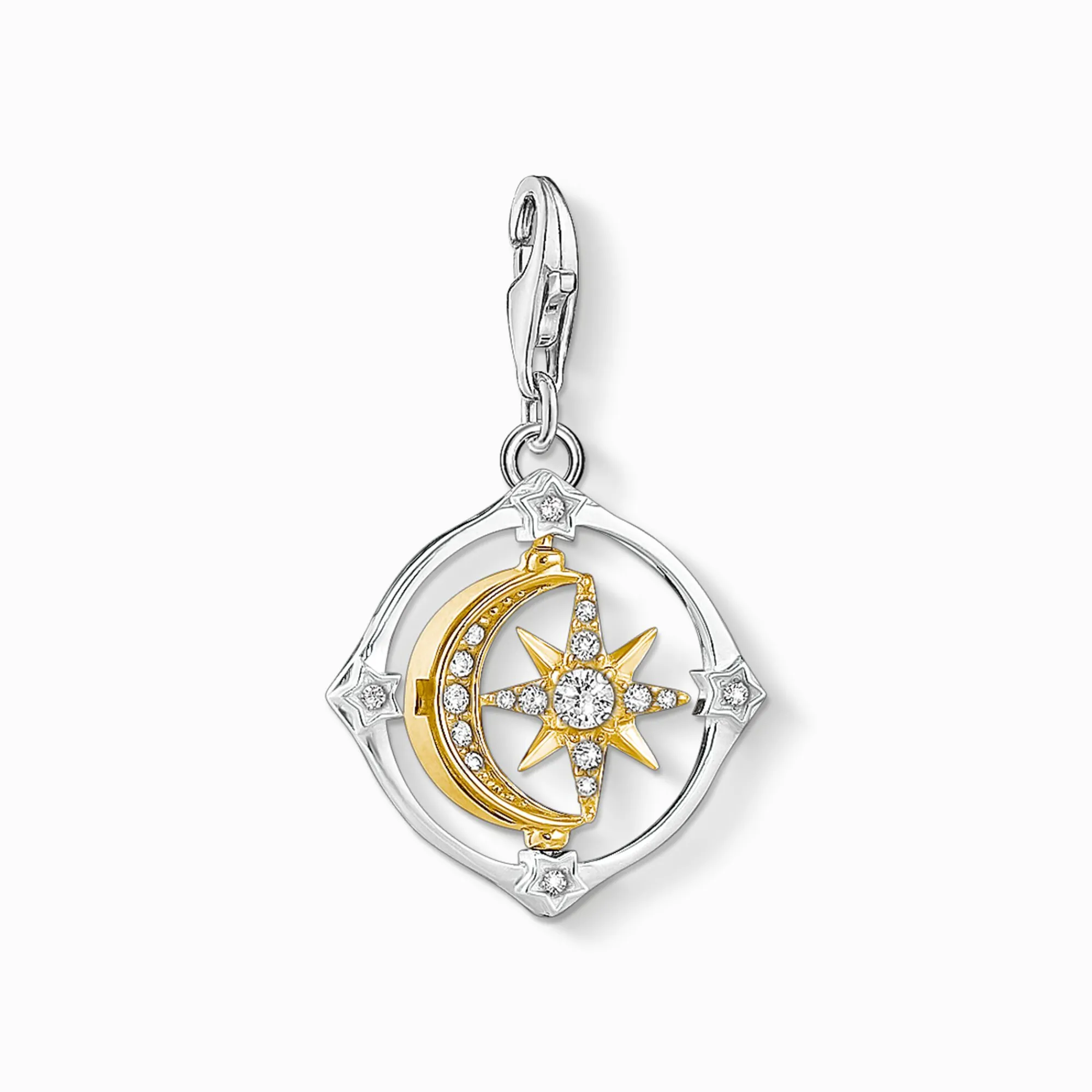 Women THOMAS SABO Charms|Charms-Charm pendant moveable moon and star