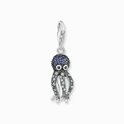 Women THOMAS SABO Charms|Charms-Charm pendant octopus with blue stones