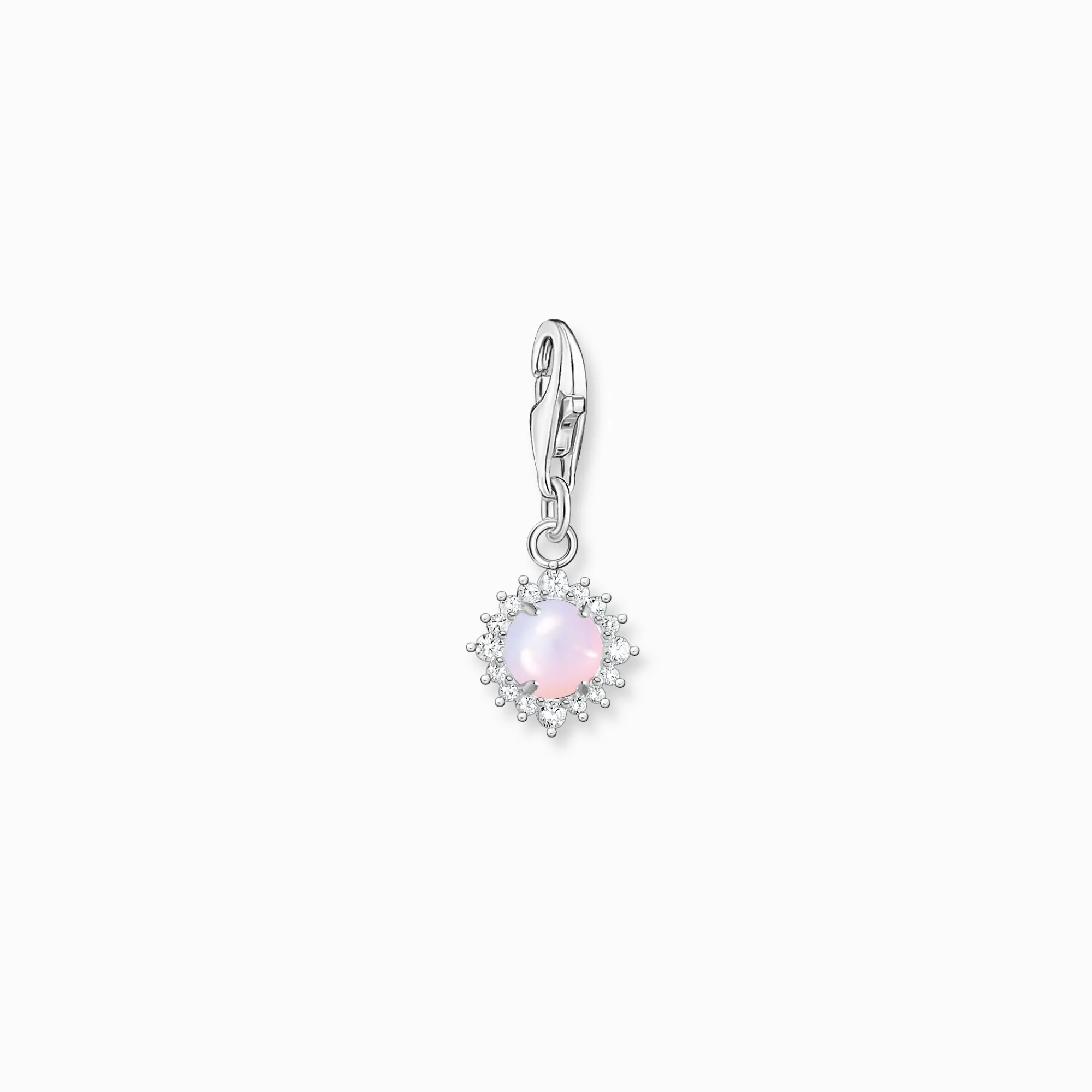 Women THOMAS SABO Charms|Charms-Charm pendant opal-coloured stone shimmering pink