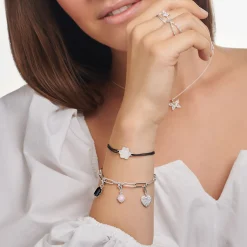 Women THOMAS SABO Charms|Charms-Charm pendant opal-coloured stone shimmering pink