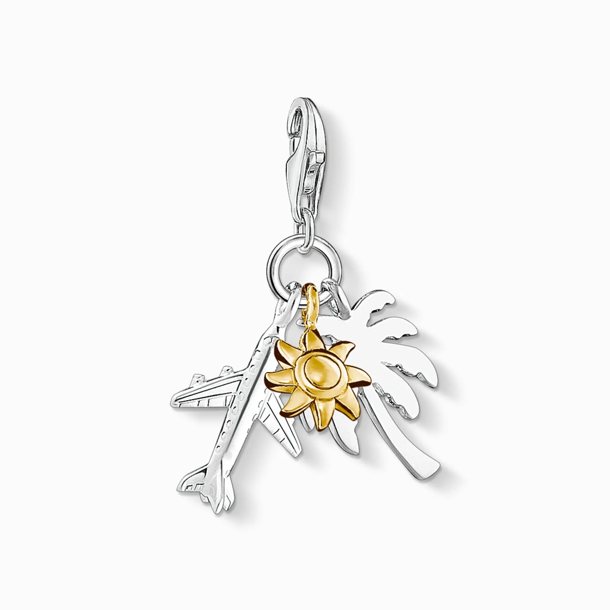 Women THOMAS SABO Charms|Charms-Charm pendant palm tree, sun, plane