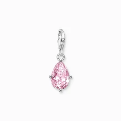 Women THOMAS SABO Charms|Charms-Charm pendant pink drop silver