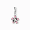 Women THOMAS SABO Charms|Charms-Charm pendant pink flower