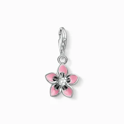 Women THOMAS SABO Charms|Charms-Charm pendant pink flower