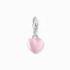 Women THOMAS SABO Charms|Charms-Charm pendant pink heart silver