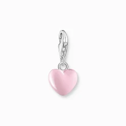 Women THOMAS SABO Charms|Charms-Charm pendant pink heart silver