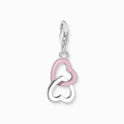Women THOMAS SABO Charms|Charms-Charm pendant pink heart silver