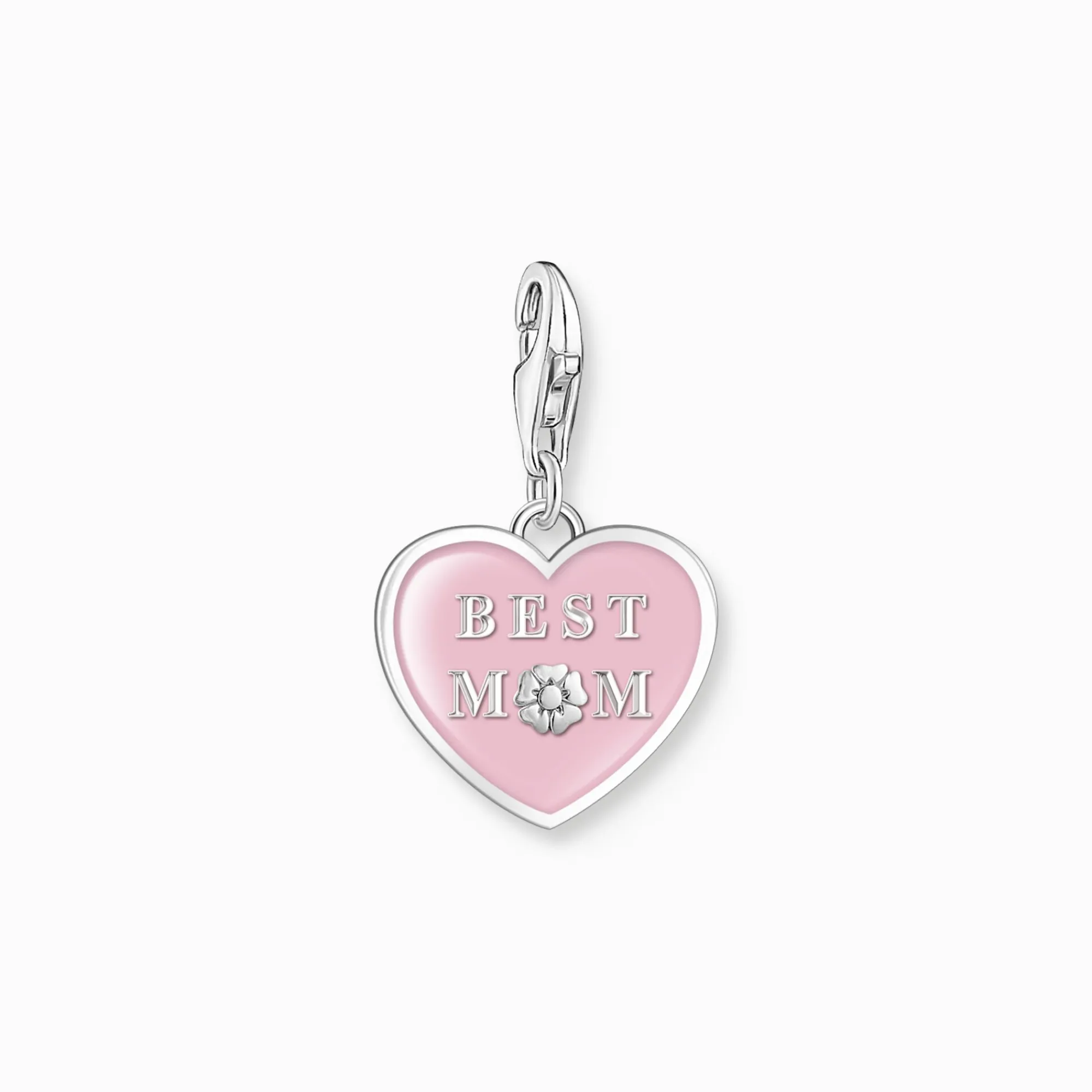 Women THOMAS SABO Charms|Charms-Charm pendant pink heart with Best Mom silver