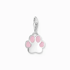 Women THOMAS SABO Charms|Charms-Charm pendant pink paw silver