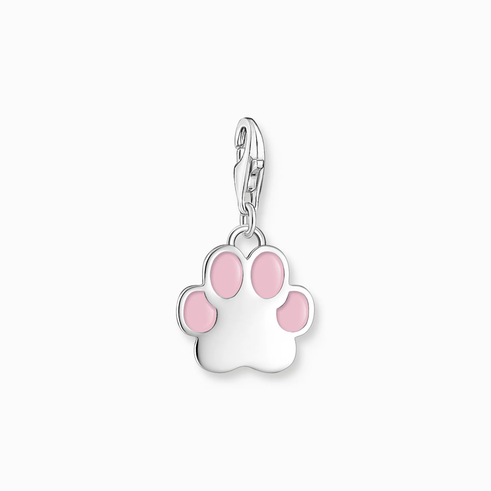 Women THOMAS SABO Charms|Charms-Charm pendant pink paw silver