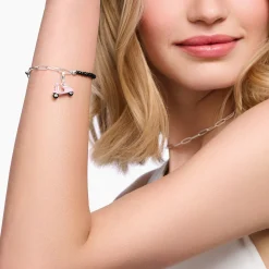 Women THOMAS SABO Charms|Charms-Charm pendant pink scooter silver