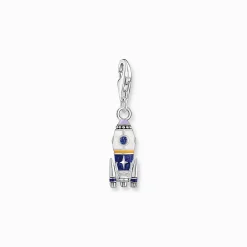 Women THOMAS SABO Charms|Charms-Charm pendant rocket with colourful cold enamel and various stones silver