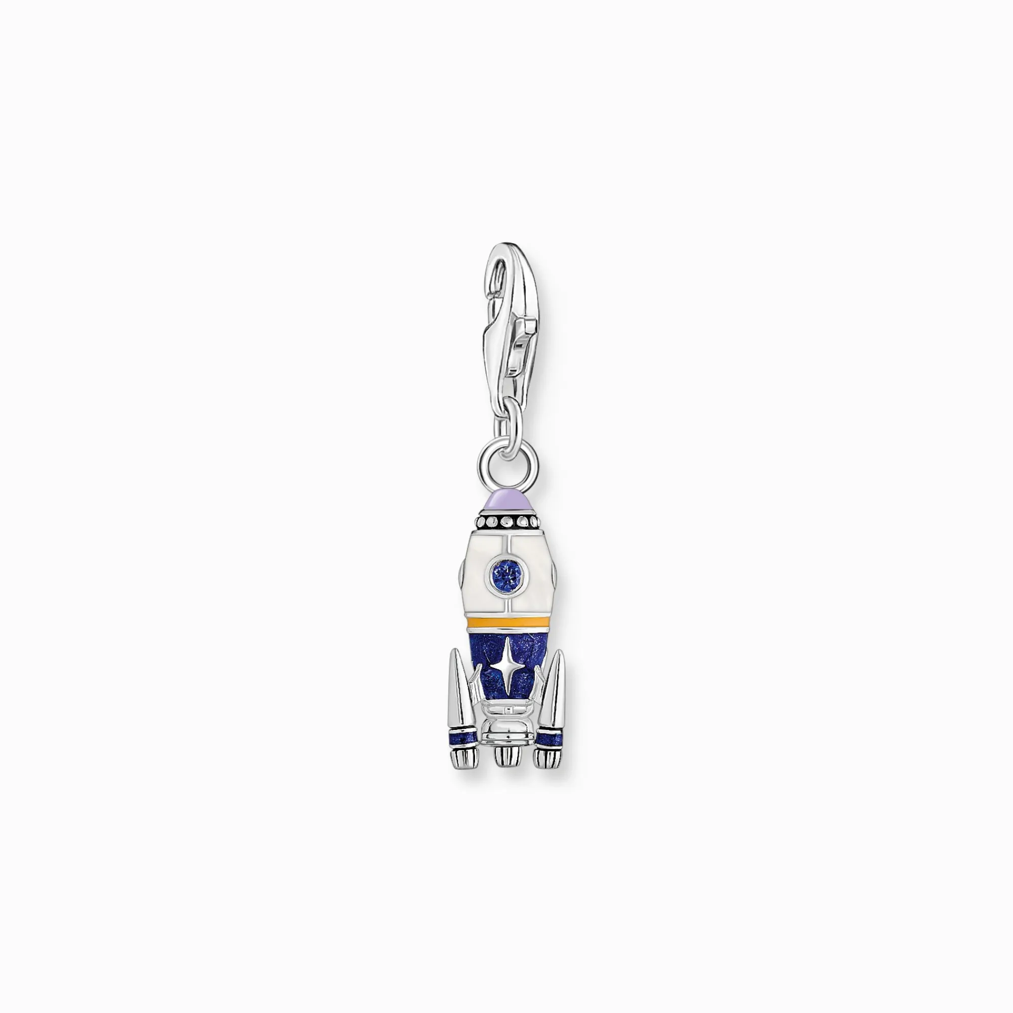 Women THOMAS SABO Charms|Charms-Charm pendant rocket with colourful cold enamel and various stones silver
