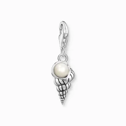 Women THOMAS SABO Charms|Charms-Charm pendant shell with pearl silver
