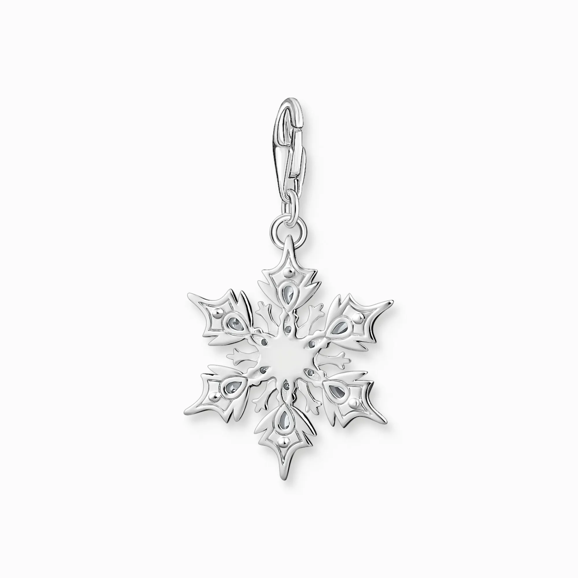 Women THOMAS SABO Charms|Charms-Charm pendant snowflake with blue stones silver