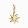 Women THOMAS SABO Charms|Charms-Charm pendant sun with mother-of-pearl stone