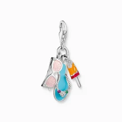 Women THOMAS SABO Charms|Charms-Charm pendant sunglasses, flip flop and ice cream silver