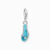Women THOMAS SABO Charms|Charms-Charm pendant turquoise flip flop with colorful stones silver