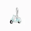 Women THOMAS SABO Charms|Charms-Charm pendant turquoise motor scooter silver