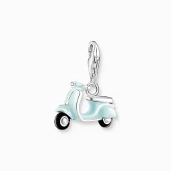 Women THOMAS SABO Charms|Charms-Charm pendant turquoise motor scooter silver