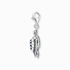 Women THOMAS SABO Charms|Charms-Charm pendant turtle with blue stones