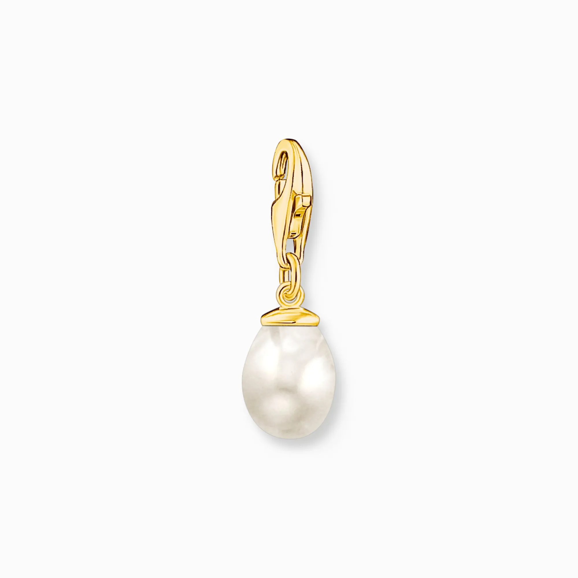 Women THOMAS SABO Charms|Charms-Charm pendant white pearl gold plated