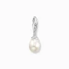 Women THOMAS SABO Charms|Charms-Charm pendant white pearl silver