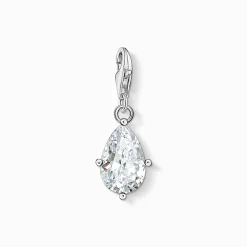 Women THOMAS SABO Charms|Charms-charm pendant white stone droplet