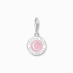 Women THOMAS SABO Charms|Charms-Charm pink Coin silver
