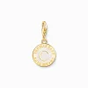 Women THOMAS SABO Charms|Charms-Charm white Coin gold plated