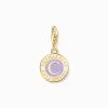 Women THOMAS SABO Charms|Charms-Charm with violet cold enamel goldplated