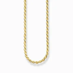 Women THOMAS SABO Necklaces|18-Carat Gold-Plating - 925 Silver-Cord chain Thickness 1.10 mm (0.04 Inch)